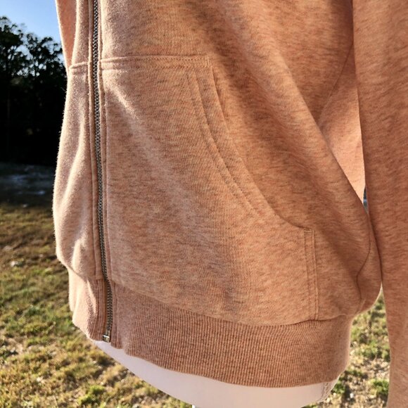 H&M Blush Pink Size Small Full Zip Hoodie Sweatshirt Casual Soft Feminine Winter - Picture 13 of 16